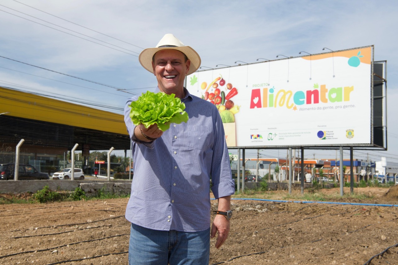 Visita técnica à horta solidária do projeto Alimentar em Várzea Grande Foto Caroline De Vita Mapa